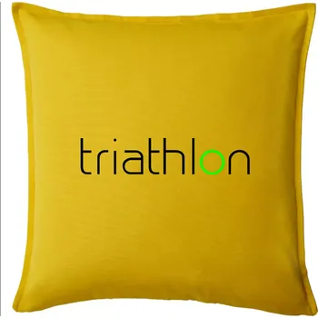 Polštář Triathlon nápis - Polštář 50x50 - 50x50 - Pouze potah ( Žlutá )