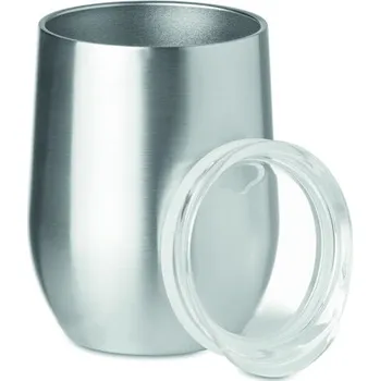 Termohrnek Dvoustěnný hrnek Chin Chin - Matná Stříbrná