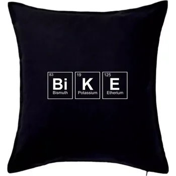 Polštář BiKE - periodická tabulka - Polštář 50x50 - 50x50 - Pouze potah ( Černá )