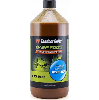 Návnadové aroma Booster do krmiva pro kapry Zig Booster 1000ml Černý Halibut