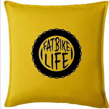 Polštář Fatbike life - Polštář 50x50 - 50x50 - Pouze potah ( Žlutá )