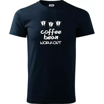 Coffee bean workout - Triko extra velké (5-8XL) - 8XL ( Námořní modrá (velmi tmavá - téměř černá) )