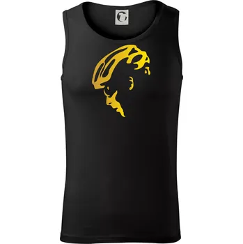 Hlava cyklista zlatá - Tílko pánské Core - S ( Černá )