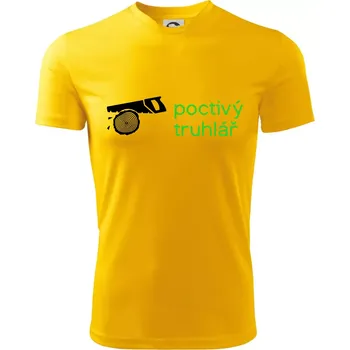 Chlapecké tričko Poctivý Truhlář - Dětské triko sportovní (dresovina) - 134 cm/8 let ( Žlutá )