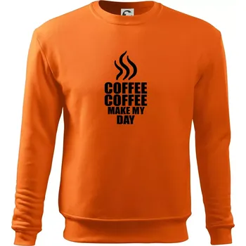 Pánská mikina Coffee make my day - Mikina Essential pánská - M ( Oranžová )