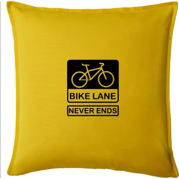 Polštář Bike lane - Polštář 50x50 - 50x50 - Pouze potah ( Žlutá )