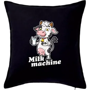 Polštář Milk machine - Polštář 50x50 - 50x50 - Pouze potah ( Černá )