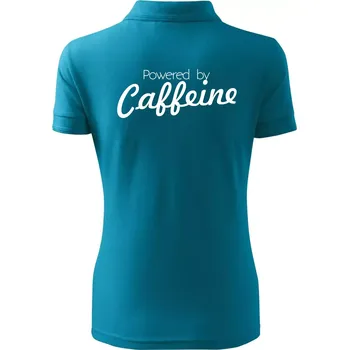 Powered by Caffeine - Polokošile dámská Pique Polo - L ( Tmavý tyrkys )
