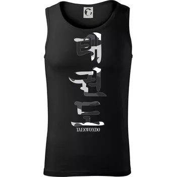 Pánské termoprádlo Taekwondo maskáčový nápis - Tílko pánské Core - M ( Černá )