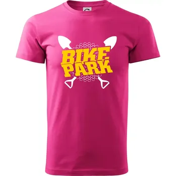 Pánská móda Bike park lopaty - Klasické pánské triko vyšší gramáže - L ( Purpurová )