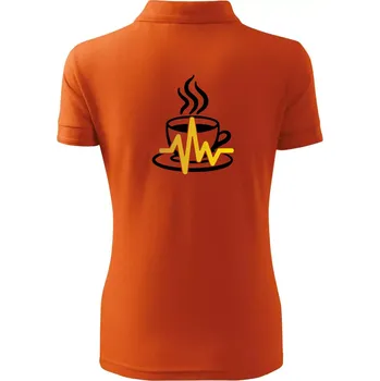 Káva EKG hrnek - Polokošile dámská Pique Polo - XS ( Oranžová )