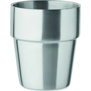 Termohrnek Dvoustěnný pohárek 250 ml Acerito - Matná Stříbrná