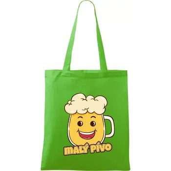 Nákupní taška Malý pívo - Taška bavlněná - 42 x 38 cm ( Apple Green )