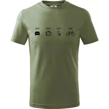 Dětská móda Zapni cyklorežim - Tričko dětské bavlněné - 134 cm/8 let ( Khaki )