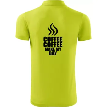 Pánská košile Coffee make my day - Polokošile Victory sportovní (dresovina) - 2XL ( Limetková )