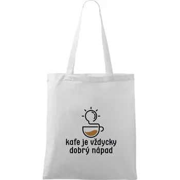 Kafe je vždycky dobrý nápad - Taška bavlněná - 42 x 38 cm ( Bílá )