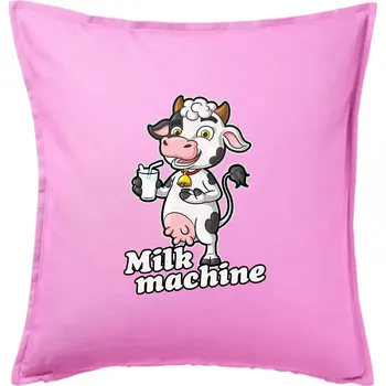 Polštář Milk machine - Polštář 50x50 - 50x50 - Pouze potah ( Růžová )