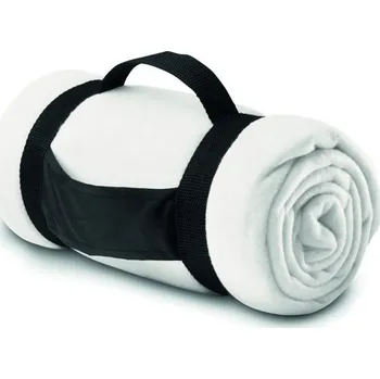 Pikniková deka Fleecová deka s popruhy Stavenger - Bílá