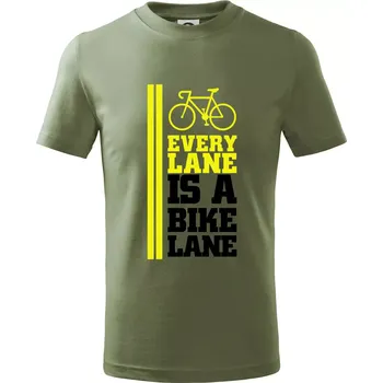 Chlapecké oblečení Every Lane Bike Lane - Tričko dětské bavlněné - 104-110cm / 3-4 roky ( Khaki )