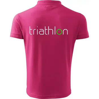 Pánská košile Triathlon nápis - Polokošile pánská Pique Polo 203 - 4XL ( Purpurová )
