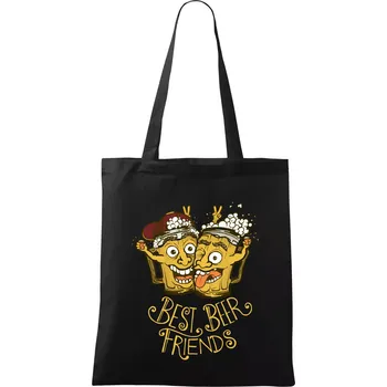 Best beer friends party (Pecka design) - Taška bavlněná - 42 x 38 cm ( Černá )