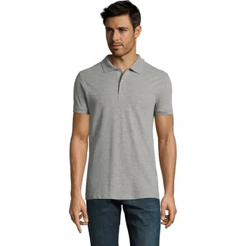 PERFECT MEN Polo 180g - Šedá Melanž 24XL