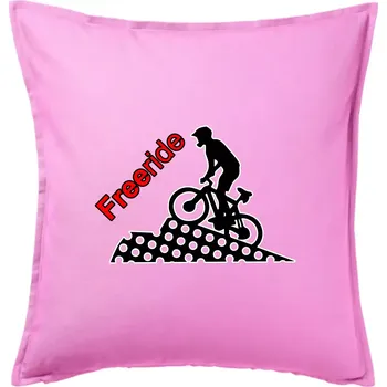 Polštář Freeride cyklista - Polštář 50x50 - 50x50 - Pouze potah ( Růžová )