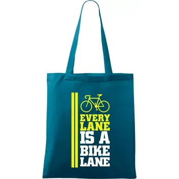 Nákupní taška Every Lane Bike Lane - Taška bavlněná - 42 x 38 cm ( Petrolejová )