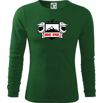Pánská móda Bike park helmy - Triko s dlouhým rukávem FIT-T long sleeve - S ( Lahvově zelená )