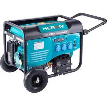 Elektrocentrála HERON elektrocentrála benzínová 13HP/5,5kW, pro svařování, elektrický start, podvozek, 8896415