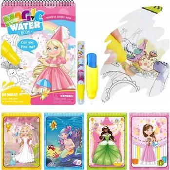 omalovánky PRINCEZNY Vodní omalovánka - Knížka s vodním perem