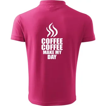 Pánská košile Coffee make my day - Polokošile pánská Pique Polo 203 - 4XL ( Purpurová )