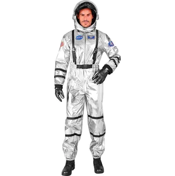 Karnevalový kostým Pánský kostým astronaut, stříbrný - L