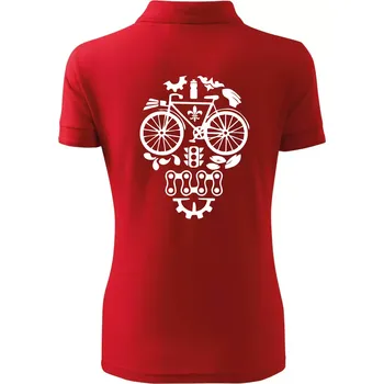 Bike lebka - Polokošile dámská Pique Polo - XS ( Červená )