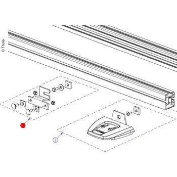 Příslušenství ke karavanu THULE Konektor základní lišty 1ks