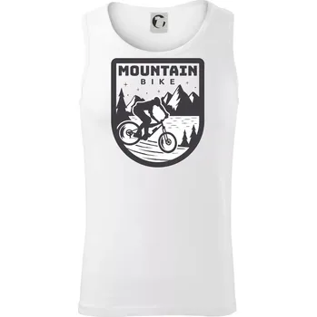 MTB mountain bike logo prsa zaoblené - Tílko pánské Core - 2XL ( Bílá )