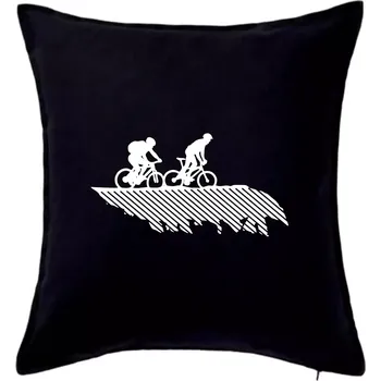 Polštář Cyclo duo - Polštář 50x50 - 50x50 - Pouze potah ( Černá )