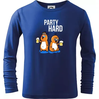 Chlapecké tričko Party hard ptáci - Triko dětské Long Sleeve - 122 cm/6 let ( Královská modrá )