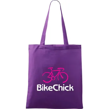 Nákupní taška Bike Chick - Taška bavlněná - 42 x 38 cm ( Fialová )