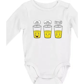 Skleničky - vodka (Hana-creative) - Body kojenecké s dlouhým rukávem - Dlouhý r. 6-12 měs ( Bílá )