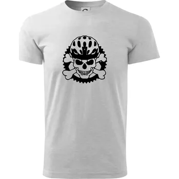 Lebka cyklisty - helma - Triko extra velké (5-8XL) - 8XL ( Světlešedý Melír )