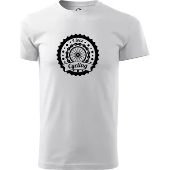 Pánské tričko I love cycling - kolo - Triko extra velké (5-8XL) - 7XL ( Bílá )