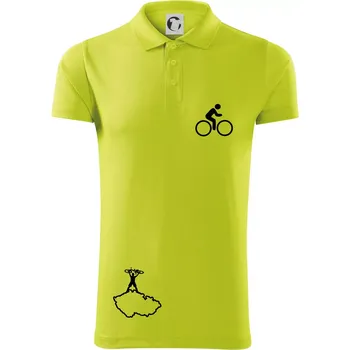 Pánská košile Mapa ČR + kolo na prsu - Polokošile Victory sportovní (dresovina) - XL ( Limetková )