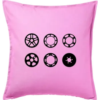 Polštář Cyklo Převodníky - Polštář 50x50 - 50x50 - Pouze potah ( Růžová )