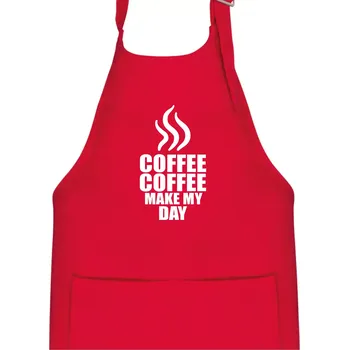 Kuchyňská zástěra Coffee make my day - Dětská zástěra na vaření - Univerzální velikost ( Červená )