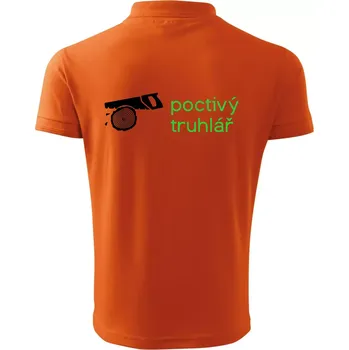 Pánská košile Poctivý Truhlář - Polokošile pánská Pique Polo 203 - 4XL ( Oranžová )