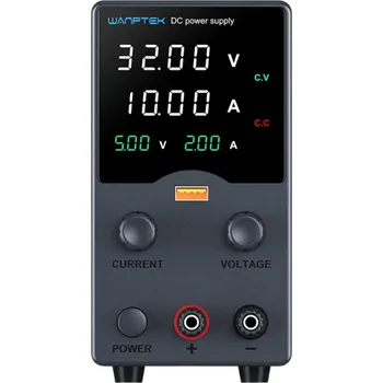 Nářadí pro automobil Černý laboratorní napájecí zdroj 32V 10A 320W OCP OVP Regulace napětí LED displej USB-A Výstupní spínač Chlazení DC zdroj Stejnosměrný zdroj