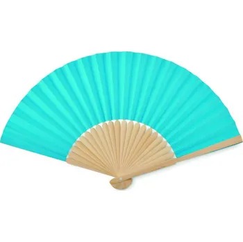 Vějíř z bambusu Fanny Paper - Tyrkysová