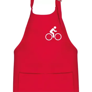 Kuchyňská zástěra Cyklistika logo prsa - Dětská zástěra na vaření - Univerzální velikost ( Červená )