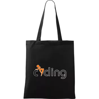 Nákupní taška Cycling postava - Taška bavlněná - 42 x 38 cm ( Černá )